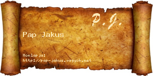 Pap Jakus névjegykártya
